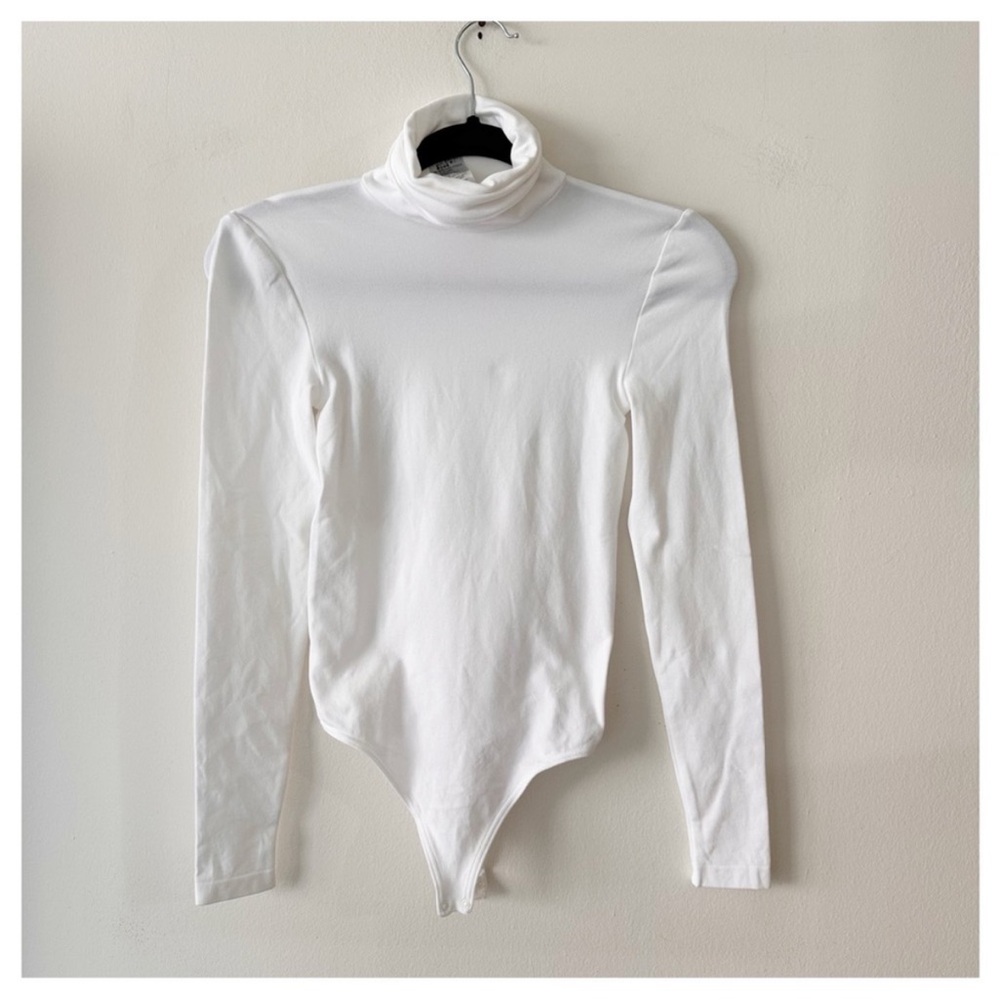 Wolford XS Turtle Neck Bodysuit White